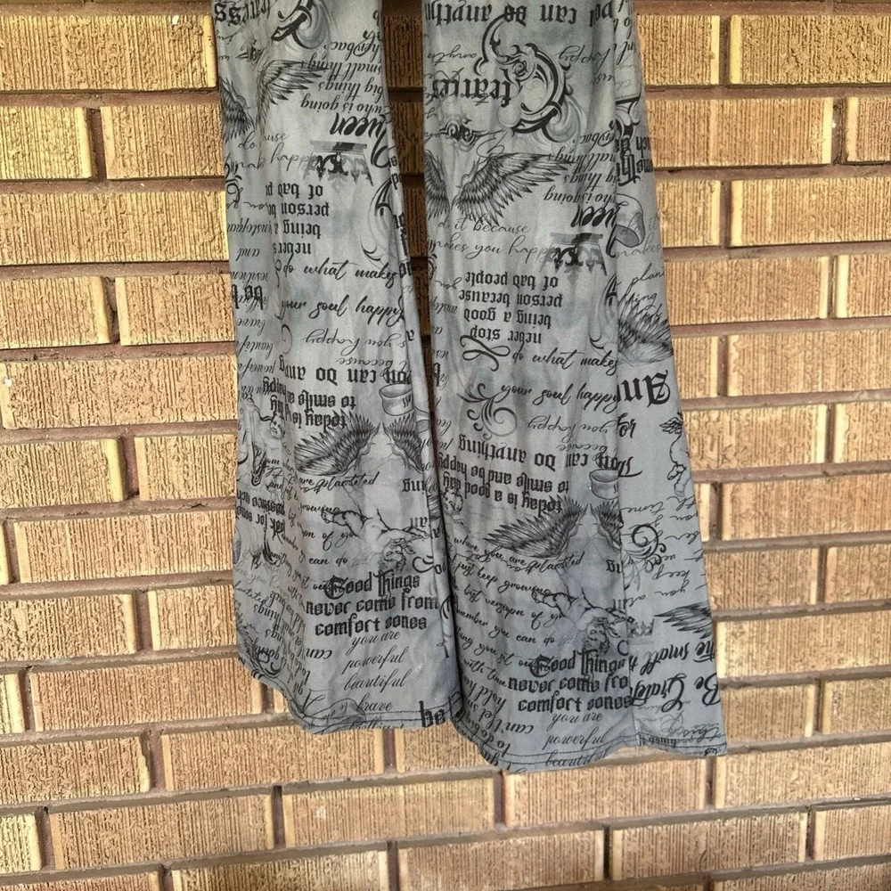 Set 2 Stretch Crushed Velvet Smooth Pajama Pants Leggings Size L/XL Girls Soft - Picture 11 of 13